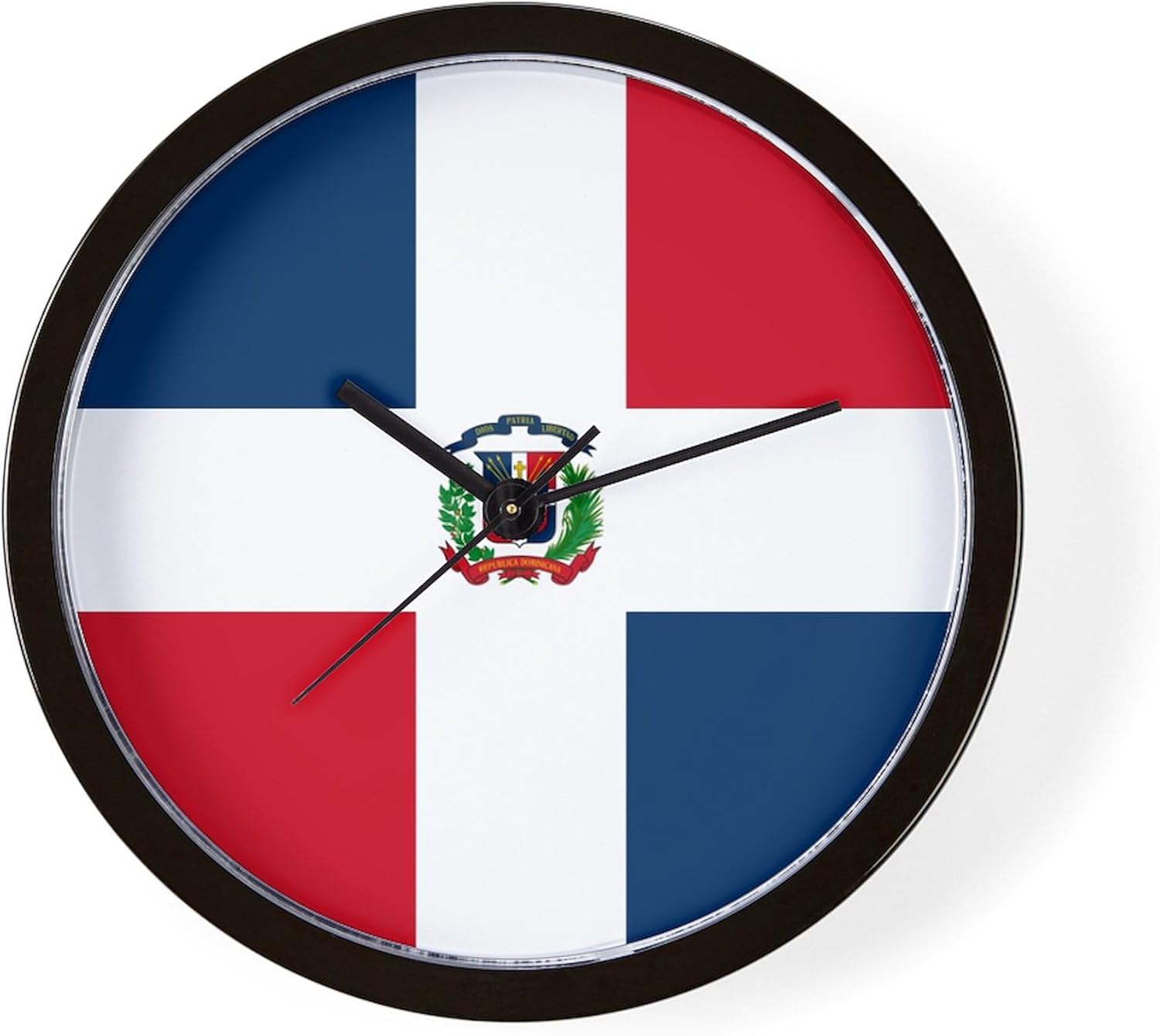 CafePress Flag of The Dominican Republic 10" Wall Clock for Livingroom, Kitchen, or Office