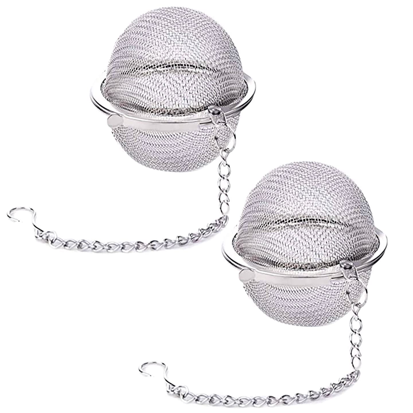 Tea Ball Strainer - 2 Pcs Stainless Steel, Tea Balls, 2.1 Inch Tea Infusers for Tea Steeper, Loose Tea, Tea Infuser for Tea Filter Herbal Spices Seasonings