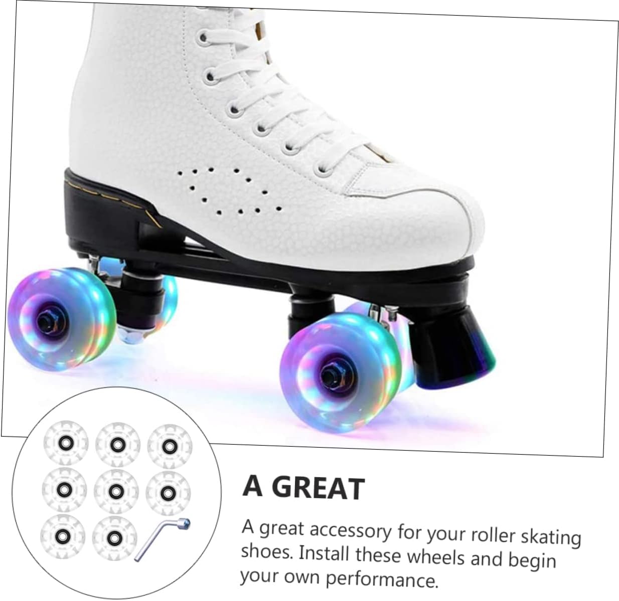 Glowing Wheel of Pu Wheels for Roller Skates Skateboards Ice Skates Accessories Skating Glowing for Street Ramps