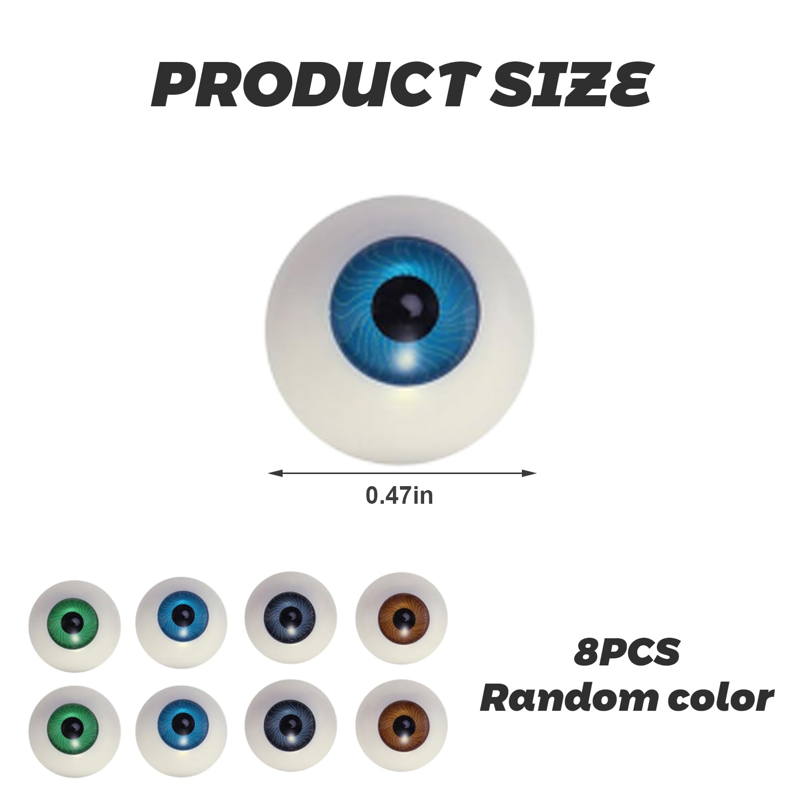 Homoyoyo 8-teiliges Set Halloween Augäpfel – Gruselige Plastik-Augen Für Kostüme & Deko