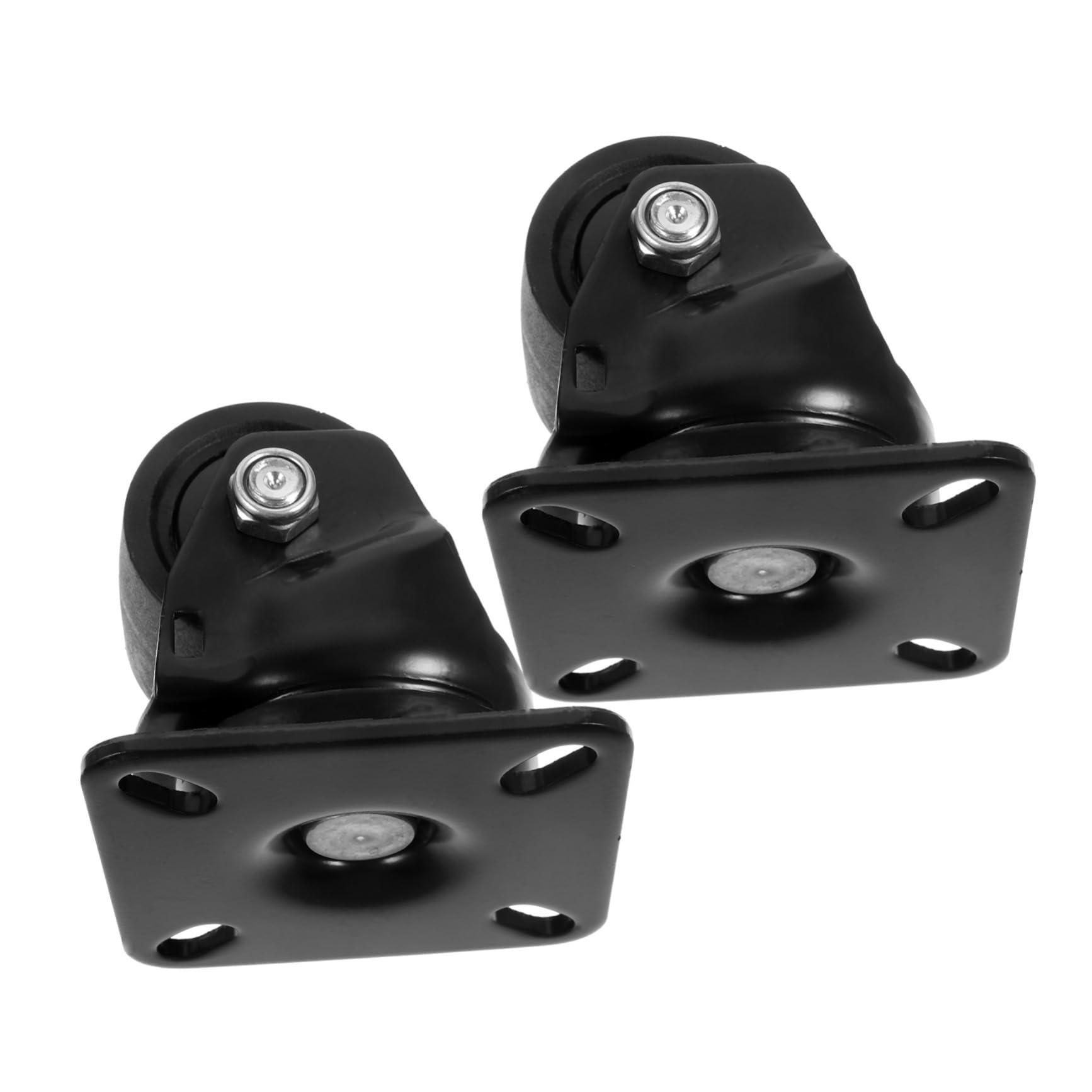 Schwerlast-Stuhlrollen-Set, 2-teilig, tragbare Lastenrollen für Bürostühle mit multifunktionaler mechanischer Ausrüstung, reines Nylon, Schwarze Kugelrollen