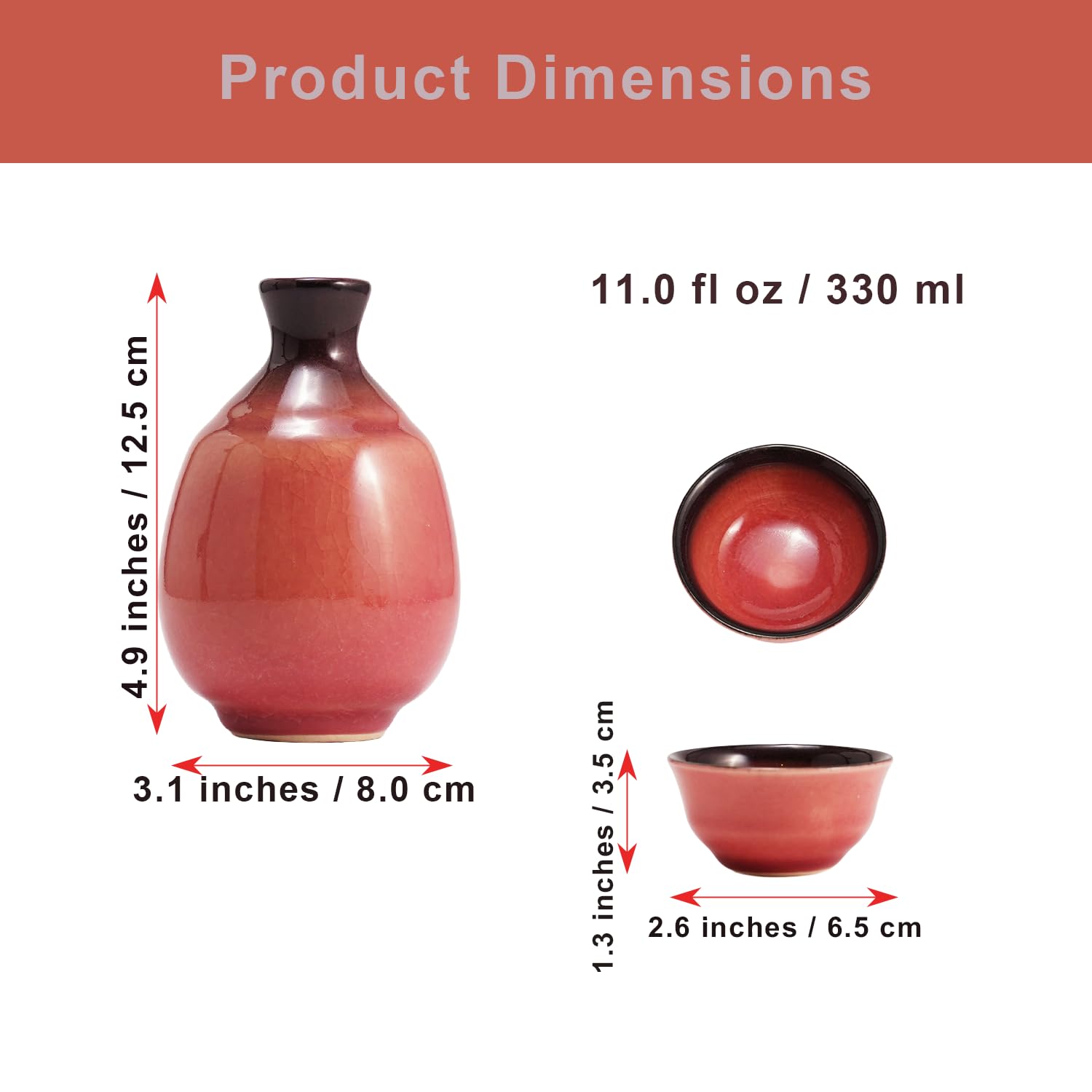 Amazon.com | COTONOHA Handcrafted Mino Ware Sake Set with Turkish
