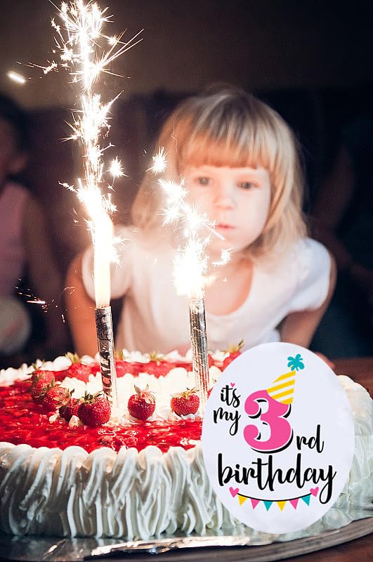 3th Birthday Shirt for Girls, 3th Birthday Dress for Girls, 3th Birthday T Shirt for Girls 3 Year Old Birthday Gift for Girls 3th Birthday Outfit Decoration Banner Birthday Clothes for Girls White4