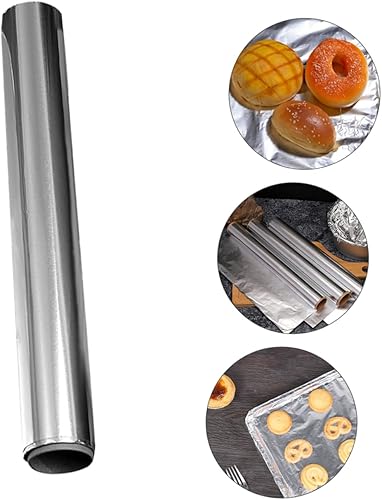 Miniatura 3 de KALLORY 4 rollos de papel de aluminio para hornear, papel de hojalata de aluminio, bandeja de aluminio para hornear, papel de aluminio, envoltura de
