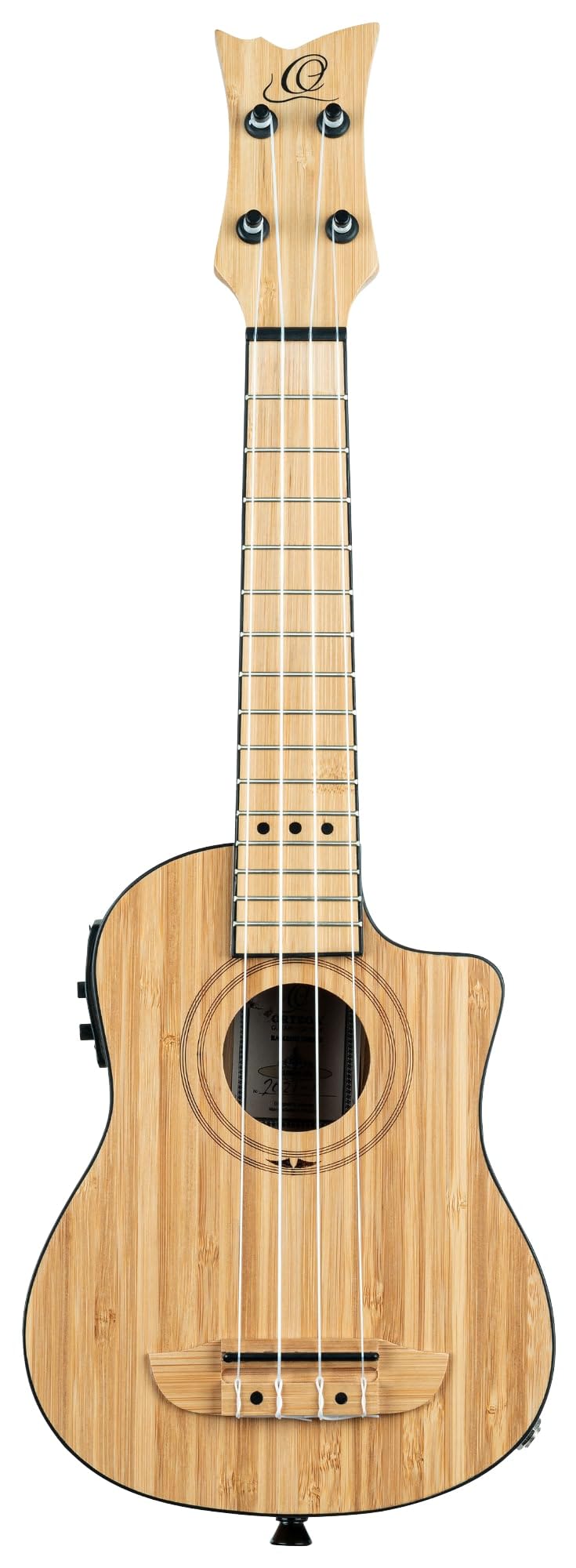 Ortega Guitars Ukulele Soprano Elettro-Acustico – Bamboo Series – Gig Bag Inclusa – Bamboo, Natural (RUNAB-SO)