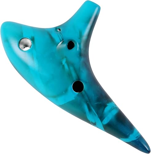 Miniatura 22 de Mulucky Ocarina de arcilla natural de 12 agujeros con accesorios Caja de regalo para instrumentos musicales para principiantes, color azul oscuro