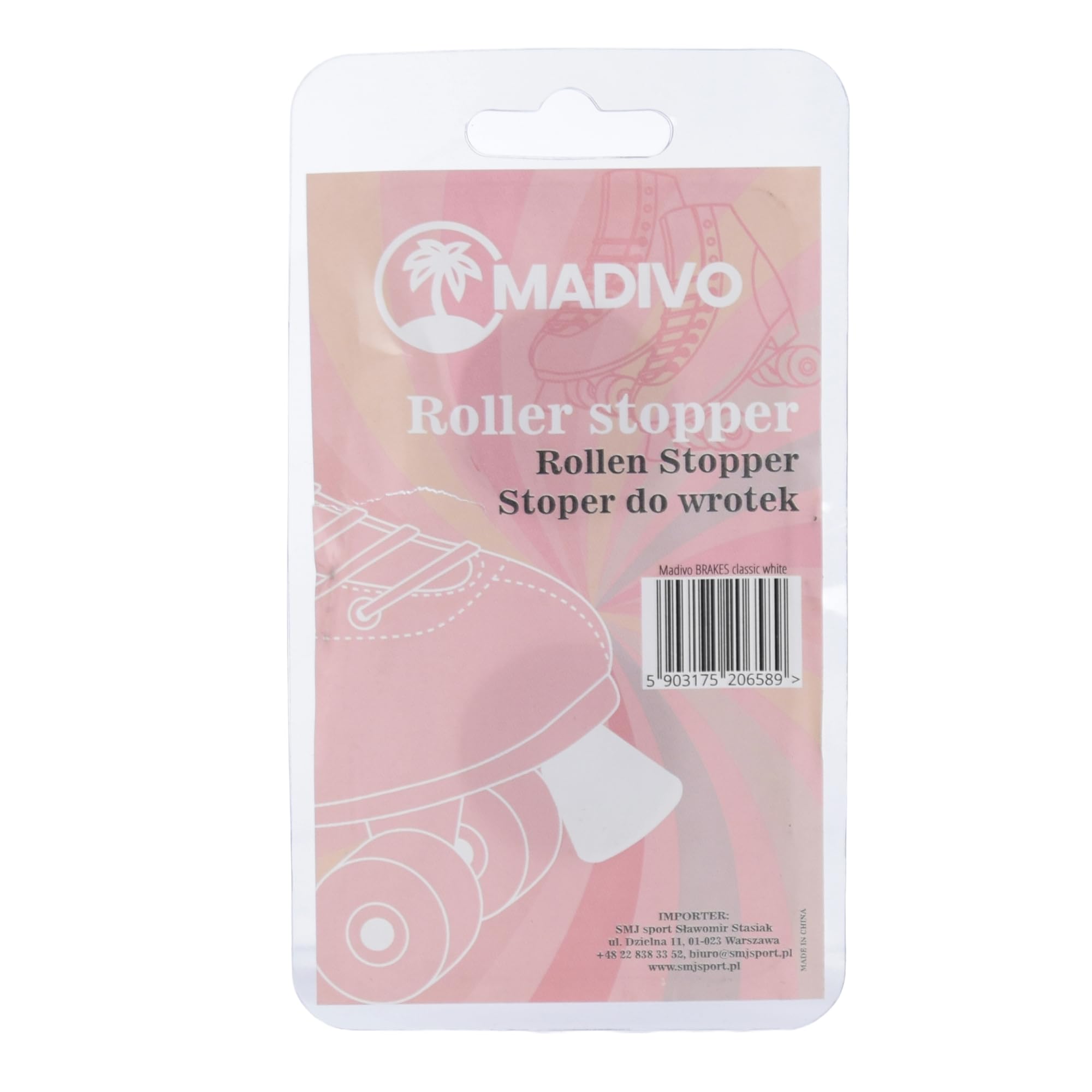 Freins Polyuréthane Madivo Freins Pour Patins à Roulettes MADIVO - Lot De 2, Polyuréthane, Noir Lot 2 Freins