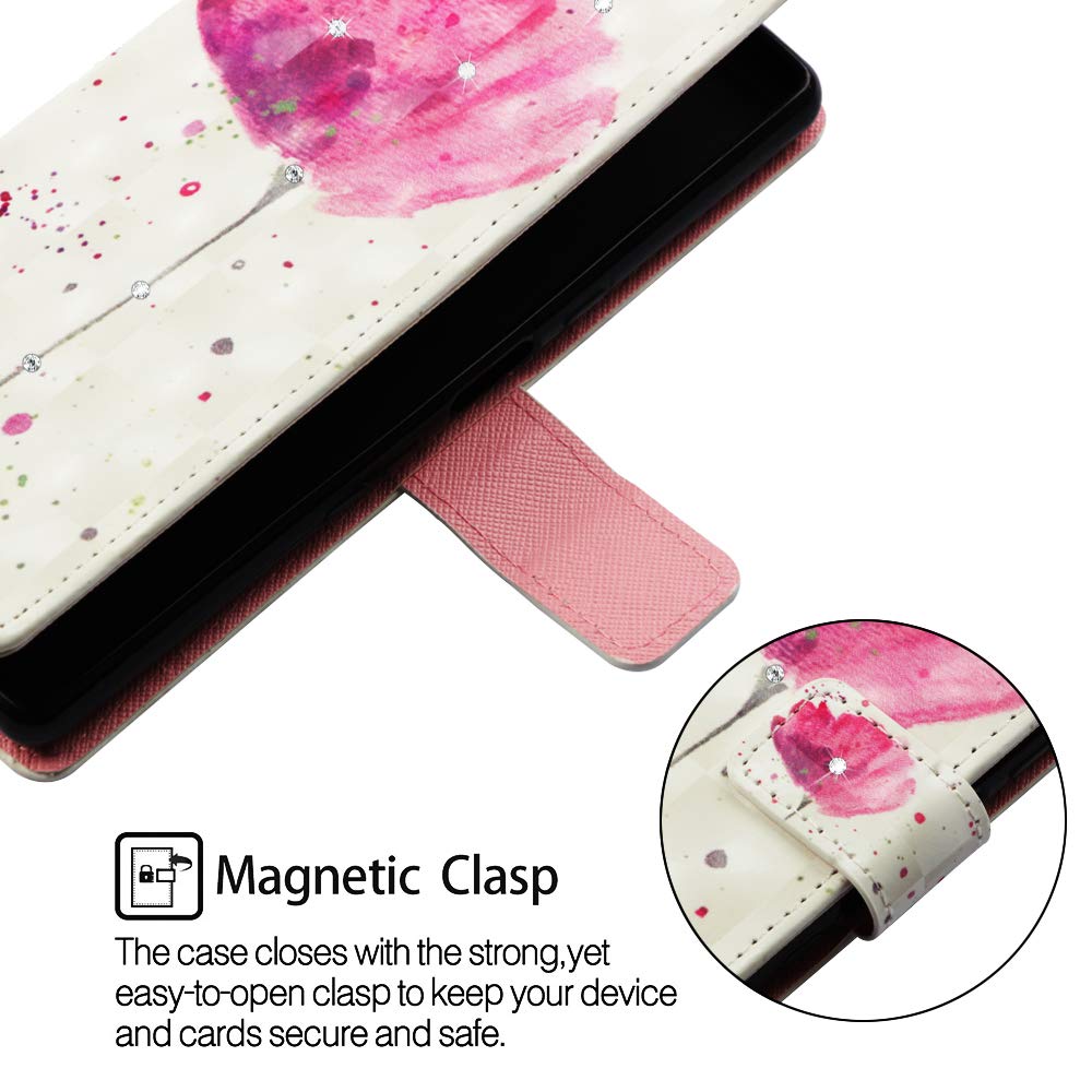Custodia Flip In Pelle PU Con Portafoglio Per Huawei P Smart 2018, Motivo Farfalla Oro, YB Gold Butterfly - 2