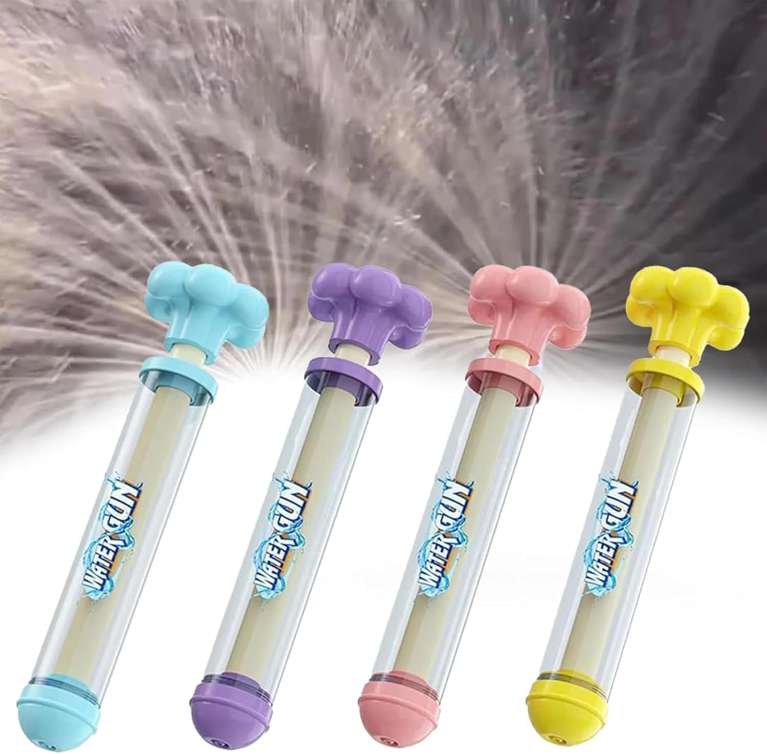 4PCS Firework Water Gun, 2Pcs Firework Style Water Spray Pistols, Romantic Firework Sprinkler Water Gun Toy for Couples Kids, Beach Pool Water Spray Toys for Bathing, Pool, Party