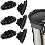 6Pcs Rubber Lid Stopper Compatible with Contigo West Loop Autoseal Travel Coffee Cup, Replacement Stopper Seal Part for Contigo West Loop Coffee Mug, Replacement Parts for Contigo Water Bottle(Black)
