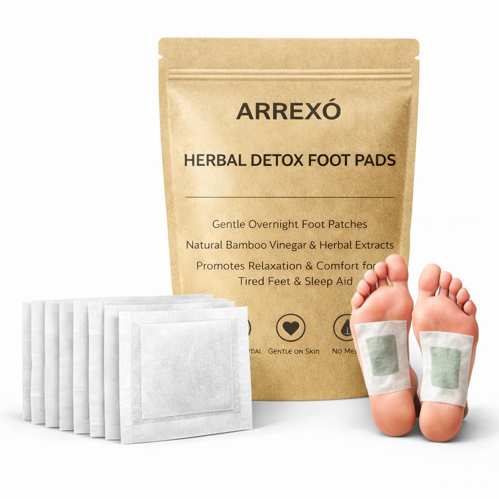 Pack of 20 Herbal Detox Foot Pads – Natural Bamboo Vinegar & Herbal Extracts for Relaxation, Tired Feet Comfort & Better Sleep – Gentle Overnight Foot Patches-image-36