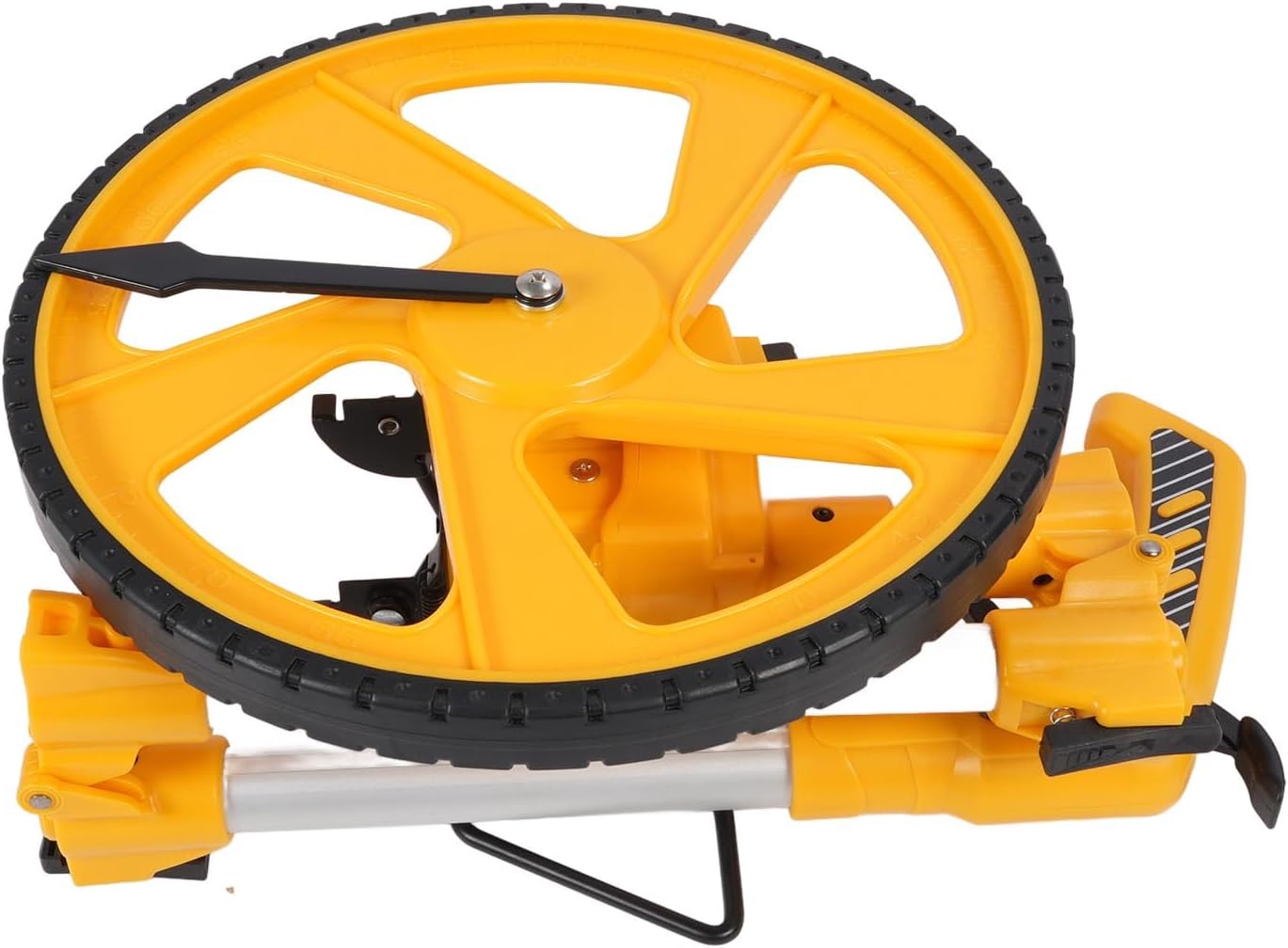 WALFRONT Distance Measuring Wheel, Portable TPR Wheel with One Key Reset, Accurate Measurement Up to 9.9m for Construction and Landscaping Use