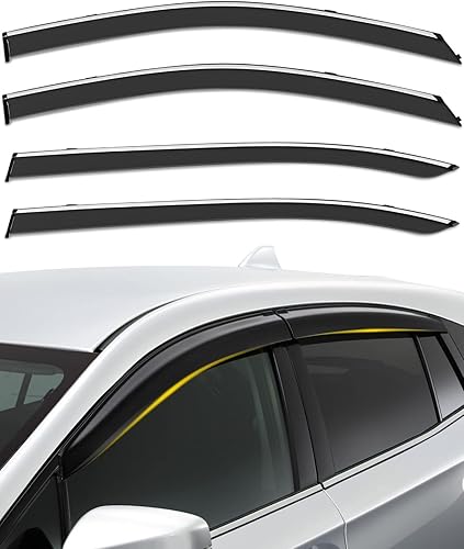 Miniatura 1 de ROADFAR Se adapta a Honda 2013-2017 para Accord Sedan de policarbonato para ventana, montaje exterior, deflector de ventana, protector de lluvia,