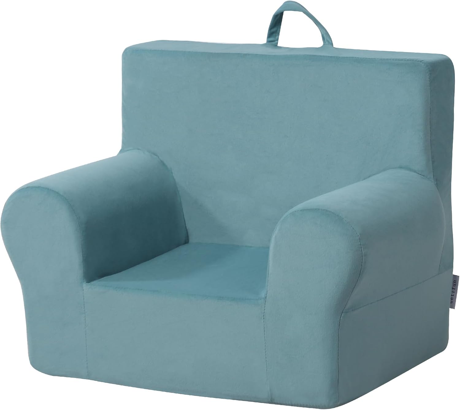 Getifun Toddler Sofa Couch, Comfy Velvet Toddler Foam Sofa Chair, Soft Baby Foldable Armchair for Boys and Girls (Blue)