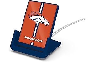 Denver Broncos NFL Wireless Charging Stand for Qi-Enabled Phones