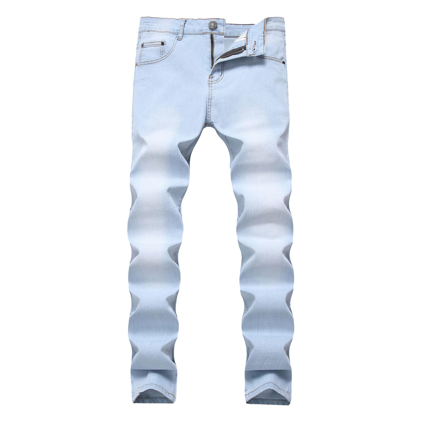 Pantalones vaqueros estilo retro hip hop elásticos ajustados azul oscuro 7