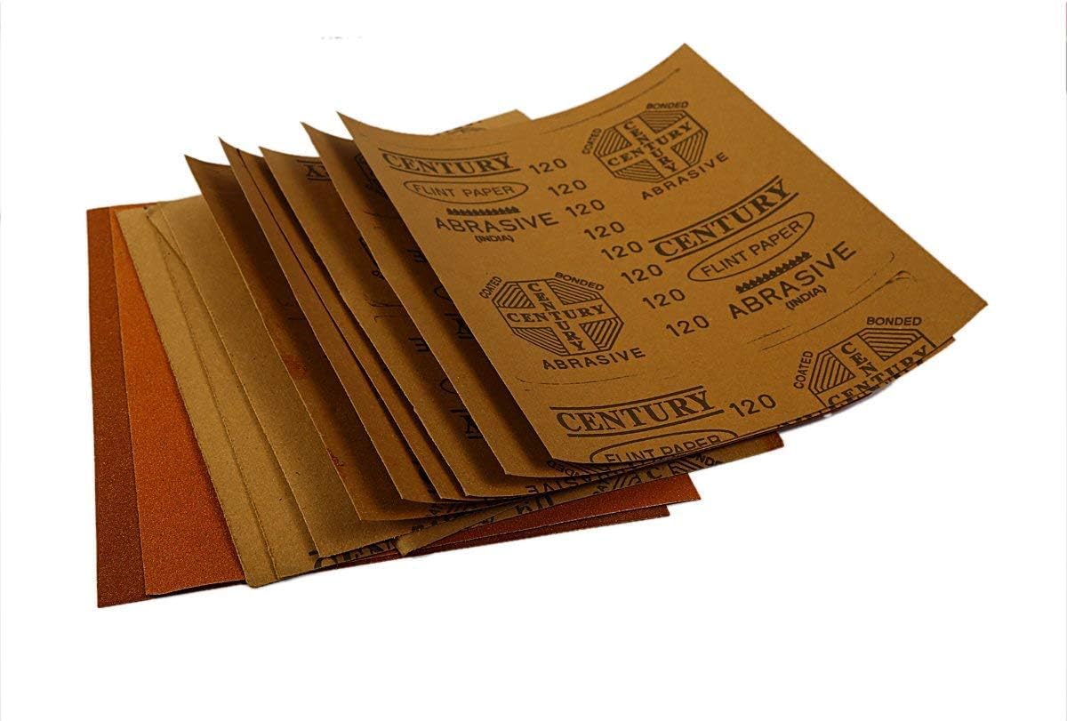 Sanding Paper-Brown Flint Paper-Pack of 12 Sheets