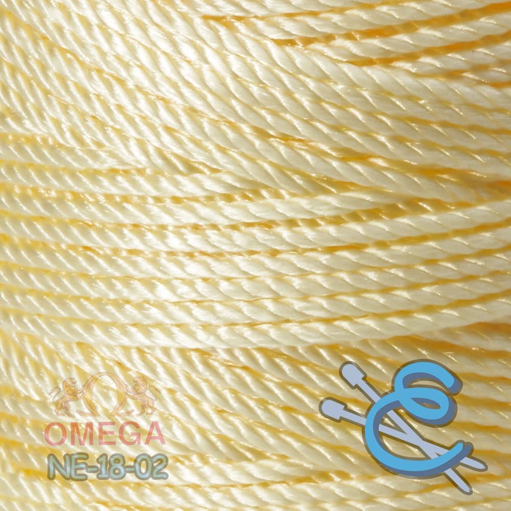 Espiga No.18-100% Nylon Omega Schnur zum Stricken und Häkeln - 02 Baby Gelb