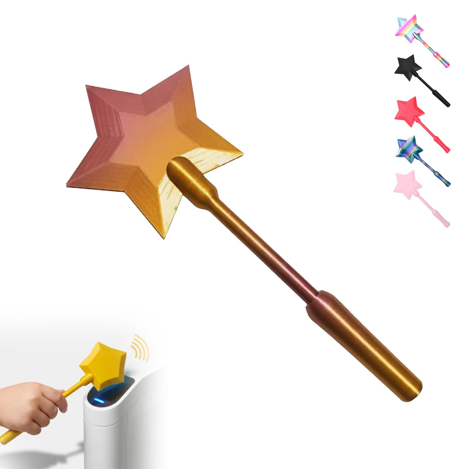 Credit Card Wand 3D Printed Tap-to-Pay Magic Wand for Contactless Payments - Perfect Credit Card Holder for Raves, Parties, Pranks, and Festivals (Rose Gold)