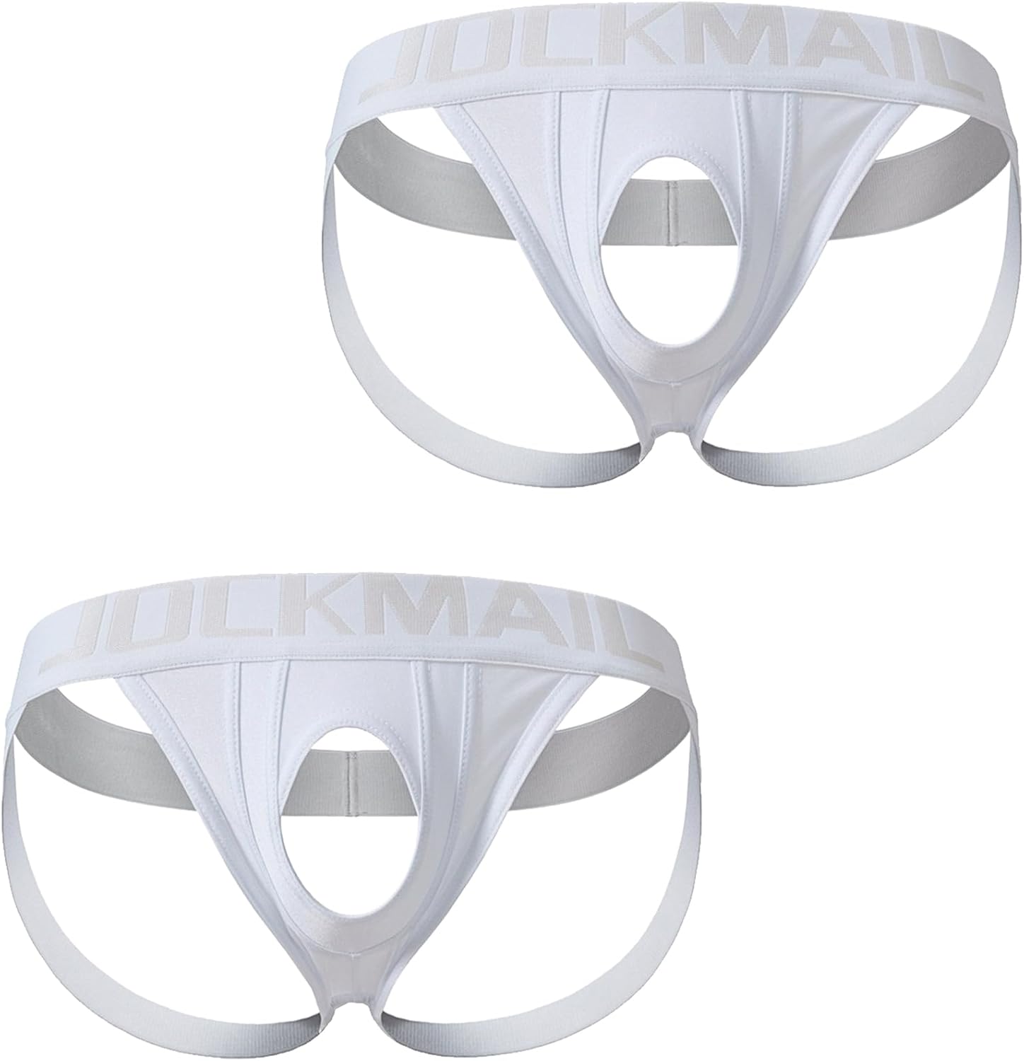 JOCKMAIL 2 Pack Men's Jockstrap Underwear Cutout Jock straps for Men Low Rise Athletic Supporter for Parties & Nightlife