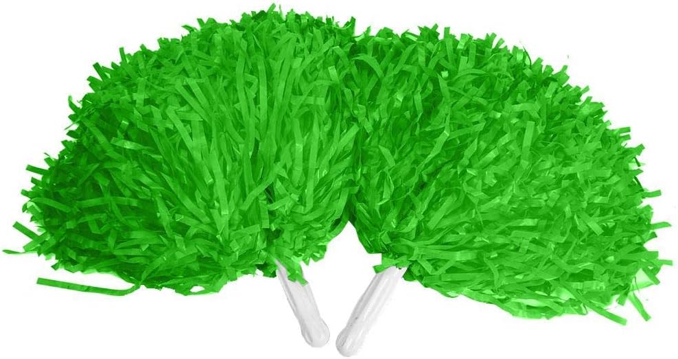 Yosoo 2 Pack Green Cheerleader Pom Poms Cheerleading pom poms for Sports Game Supply Sports Accessory (Green) : Patio, Lawn & Garden