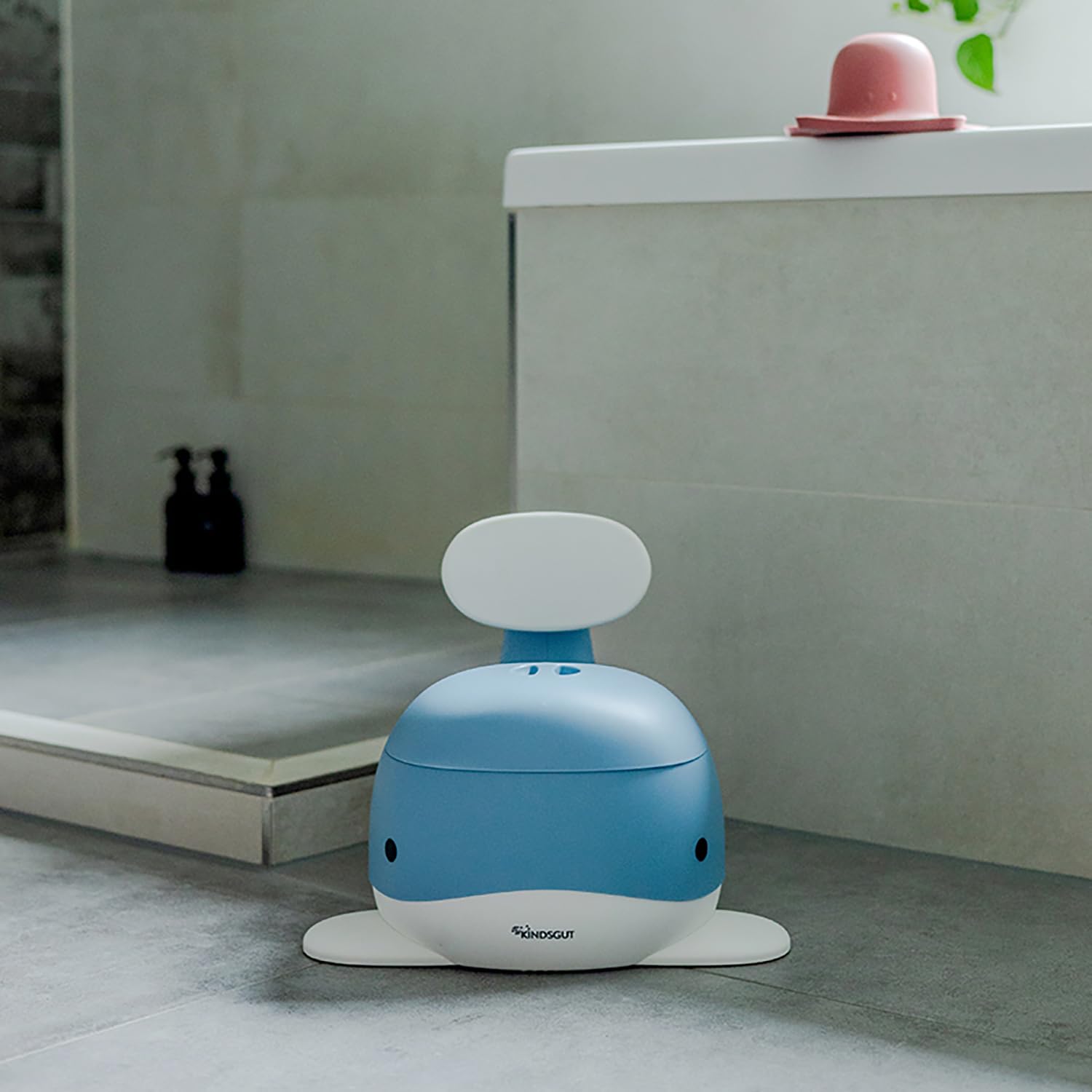 Kindsgut Kinder-Töpfchen Babytopf WC Klo Wal-Design Toiletten-Training Taubenblau