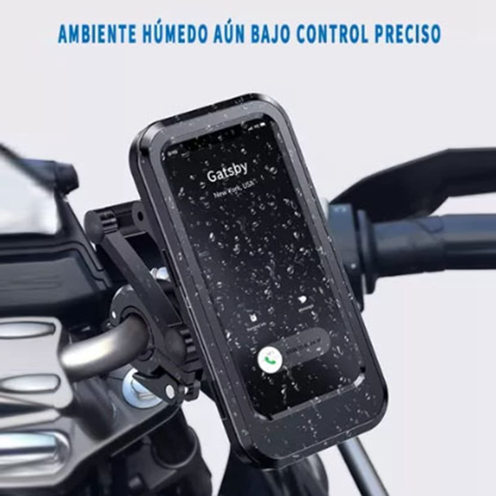 Mocowanie do Telefonu Motocyklowego, Wodoodporny Wrażliwy Ekran Dotykowy TPU Motocykl Uchwyt do Telefonu na Rowerze Obrót o 360 ° Uchwyt do Nawigacji Motocyklowej