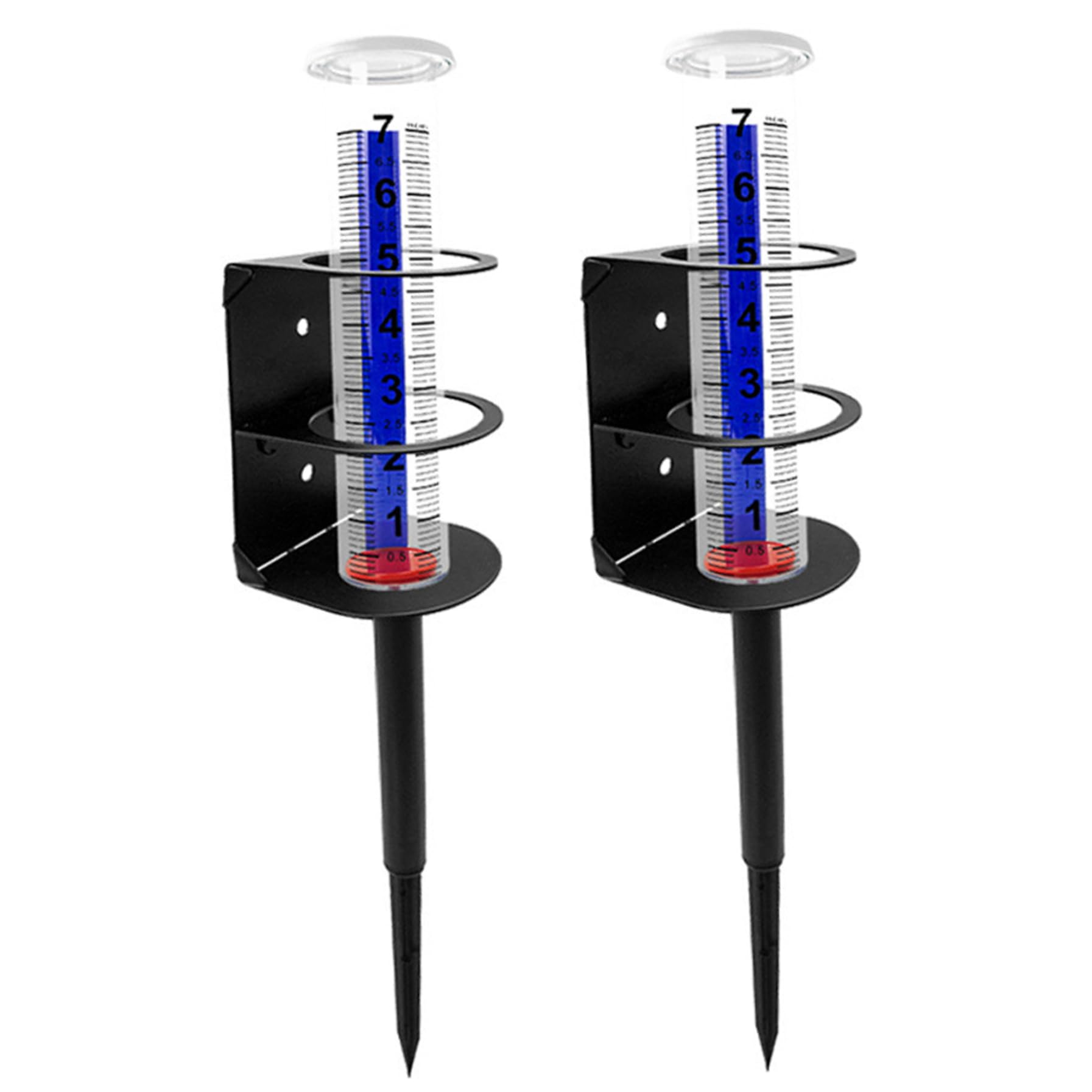 Pluviomètre pour jardin et pelouse : lot de 2 jauges avec piquet pour votre cour