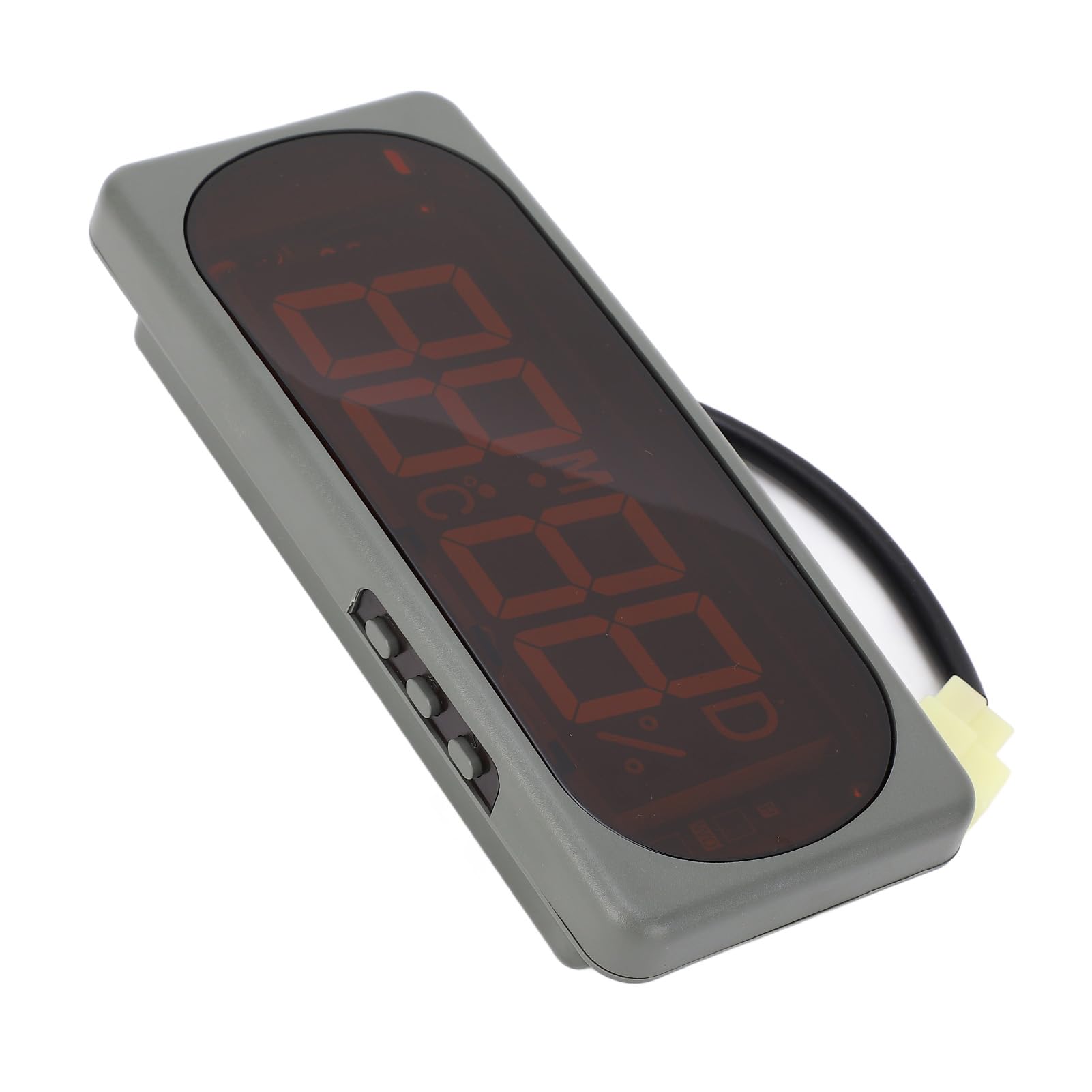 Reloj electrónico para automóvil con Pantalla Digital de Temperatura y Humedad, higrotermógrafo de 24 V CC con Fecha, Mes, día y Hora, para vehículos, Yates, Montaje Empotrado o co