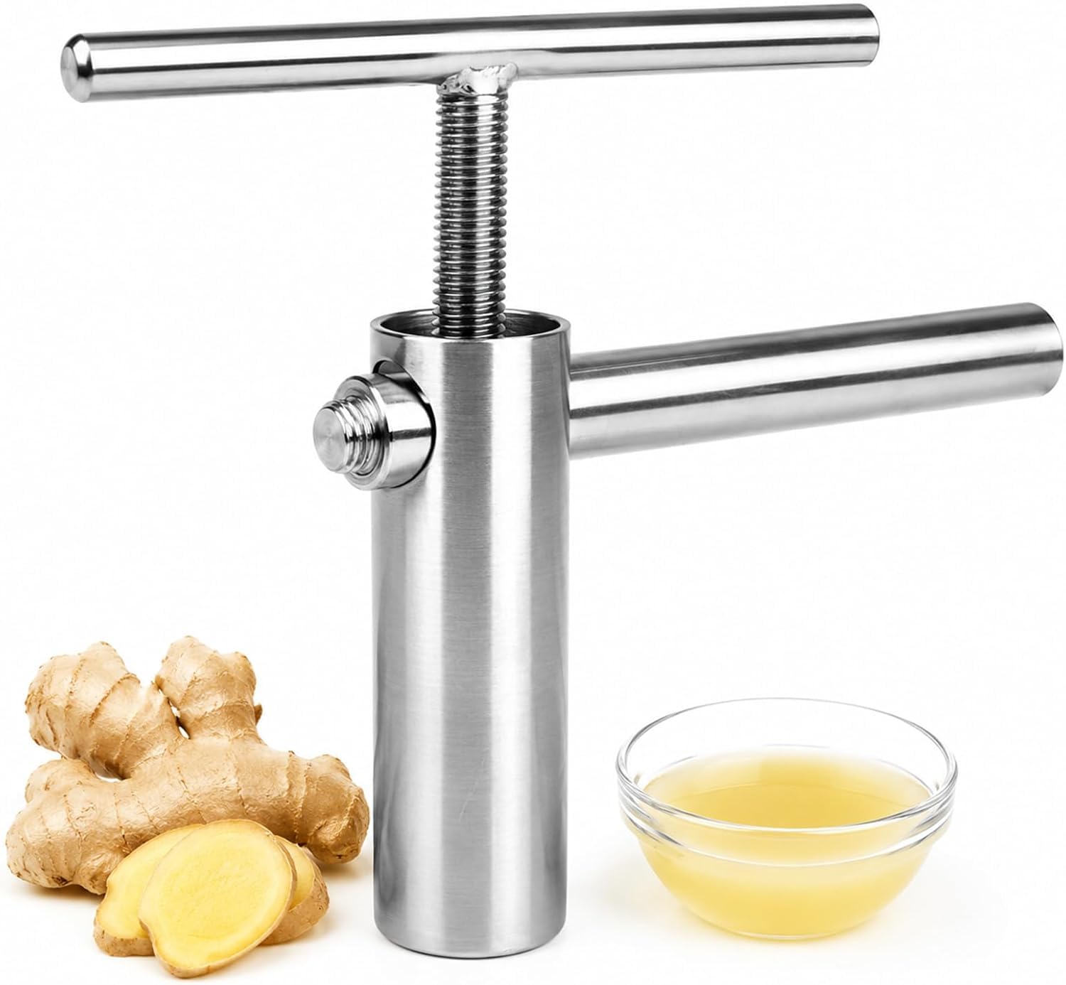 MiBoce Manual Ginger Juicer, Stainless Steel Hand-crank Juicer, Manual Citrus Juicer, High Juice Yield, Lemon Squeezer, Easy Use For Fruits And Vegetables
