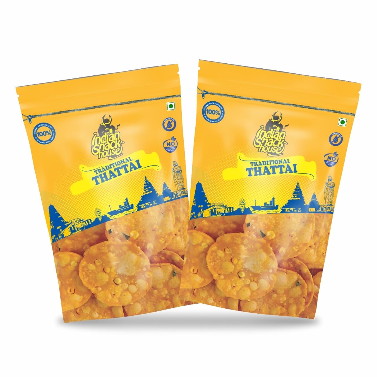 Indian Snack House Salem Spicy Thattai (Thattuvadai)|2 Pack Combo 300g| Traditional South Indian Rice Flour Snack|No Palm Oil | No Preservatives| No Artificial Color or Chemicals| (2X150g) (B0D78ZQFF4) Amazon Price History, Amazon Price Tracker