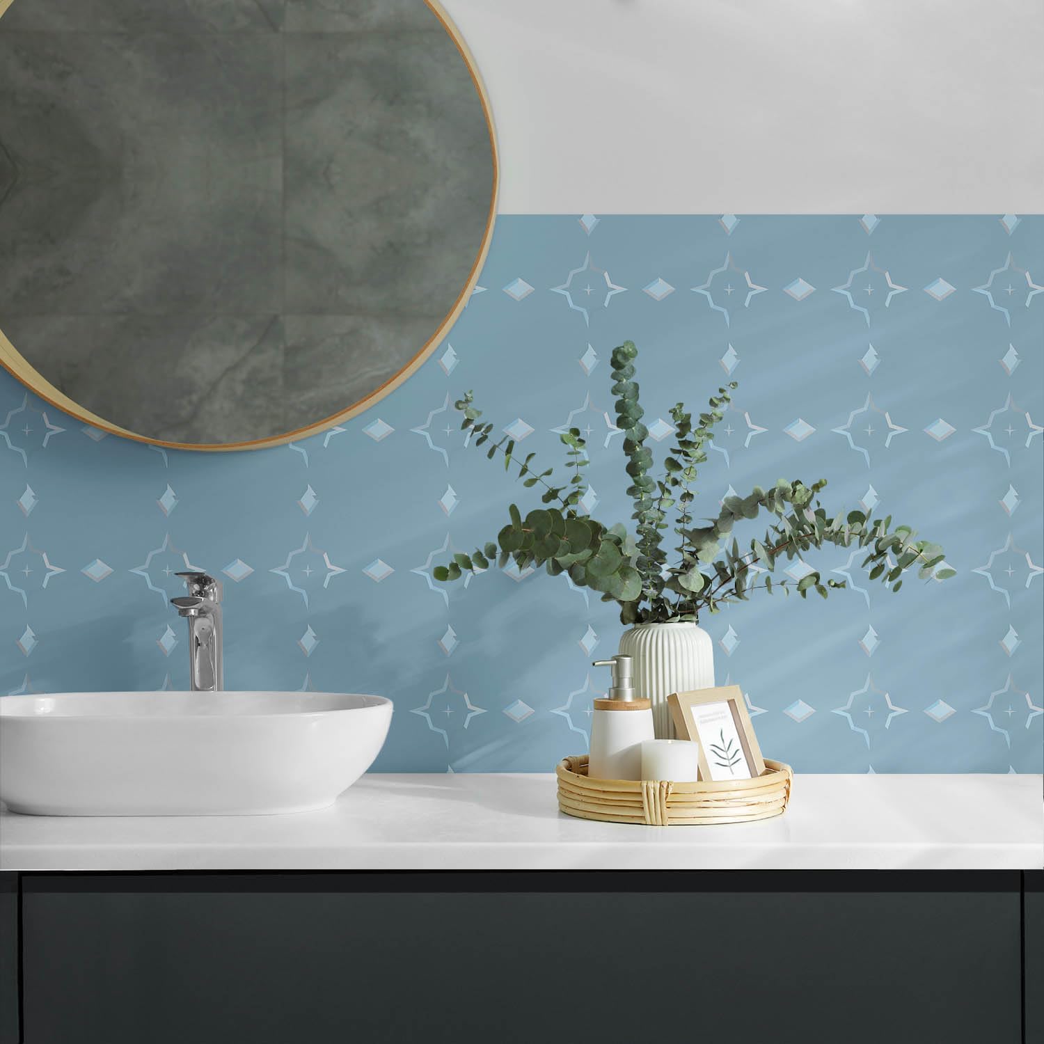 Pannelli in Vinile 120x60 cm Cucina Autoadesivo Fondo Protettivo Facile da Pulire Design Durevole Aspetto Moderno Impermeabile Paraspruzzi - Motivo geometrico a rombi