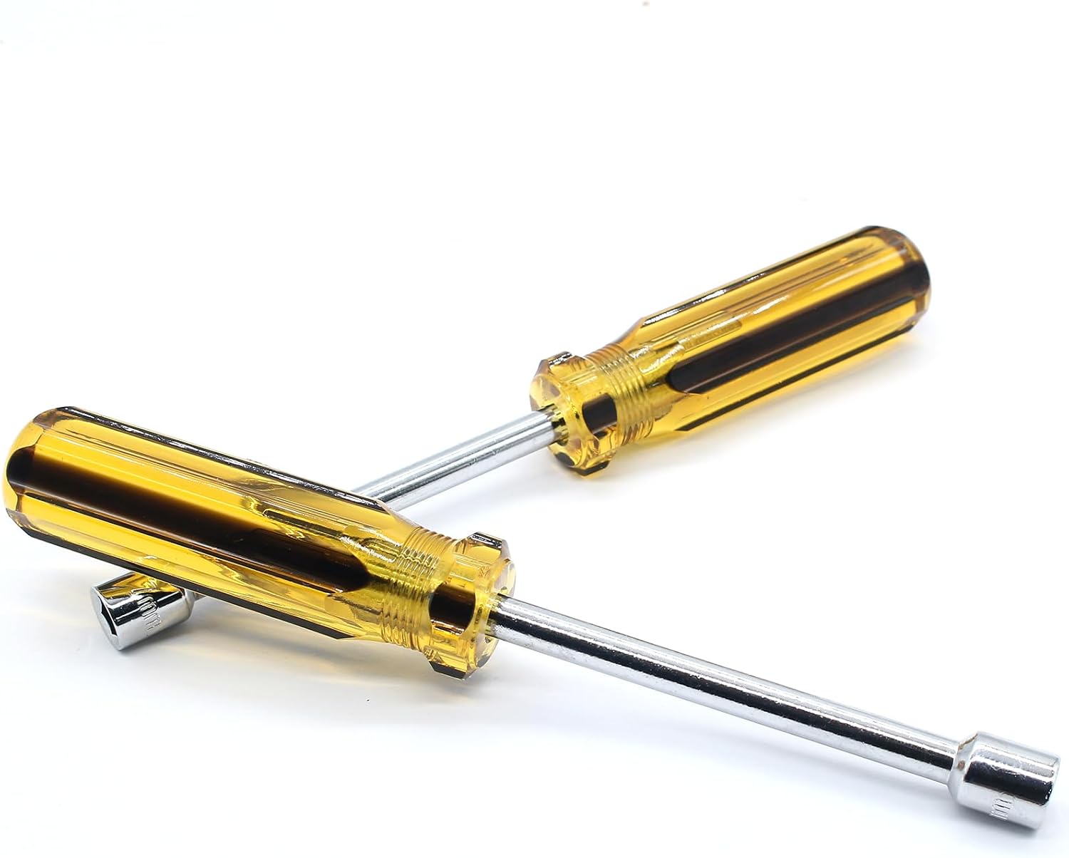 2Pcs 7mm Socket Wrench Screwdriver, Hexagon Nut Driver with Steel Cushion Grip for Easy Hand-Making and Repair Projects