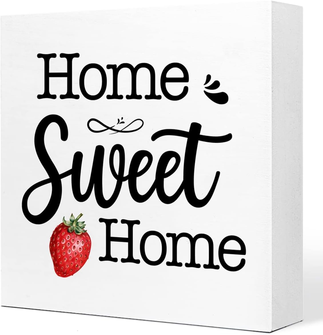 Home Sweet Home Strawberry Box Sign 7x7 Inch Farmhouse Decor