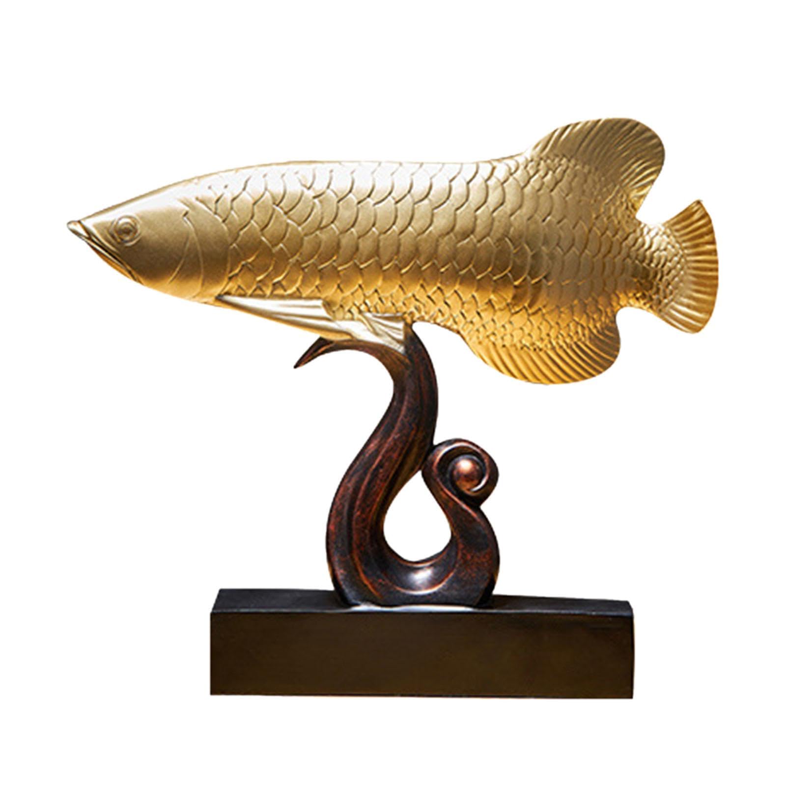 魚の置物 金色 アンティーク インテリア アート 雑貨 Amazon.co.jp: Toysmith 黄金の魚像装飾置物樹脂動物彫刻アート