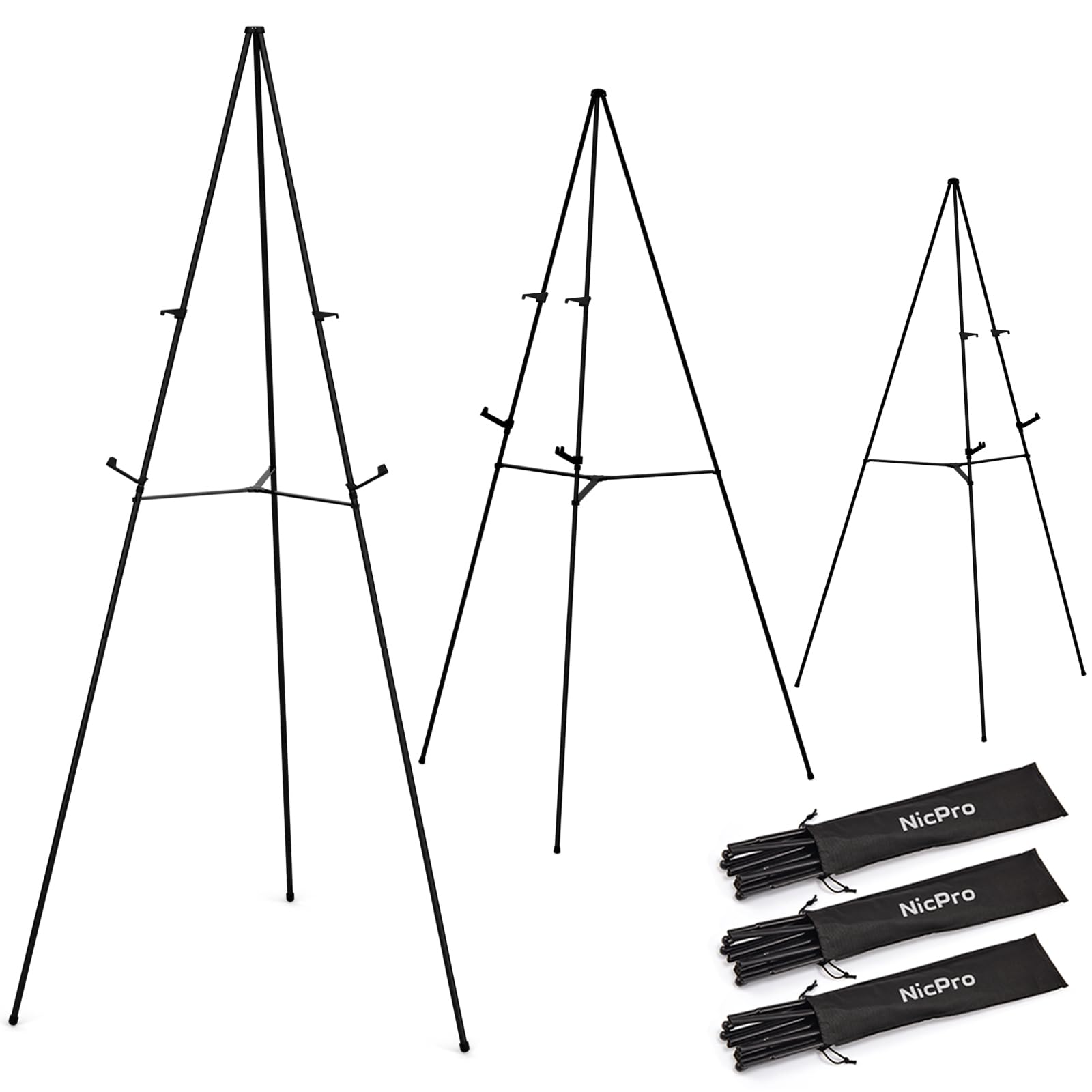 Amazon.com: Nicpro Folding Easels for Display, 3 Pack 63 Inch