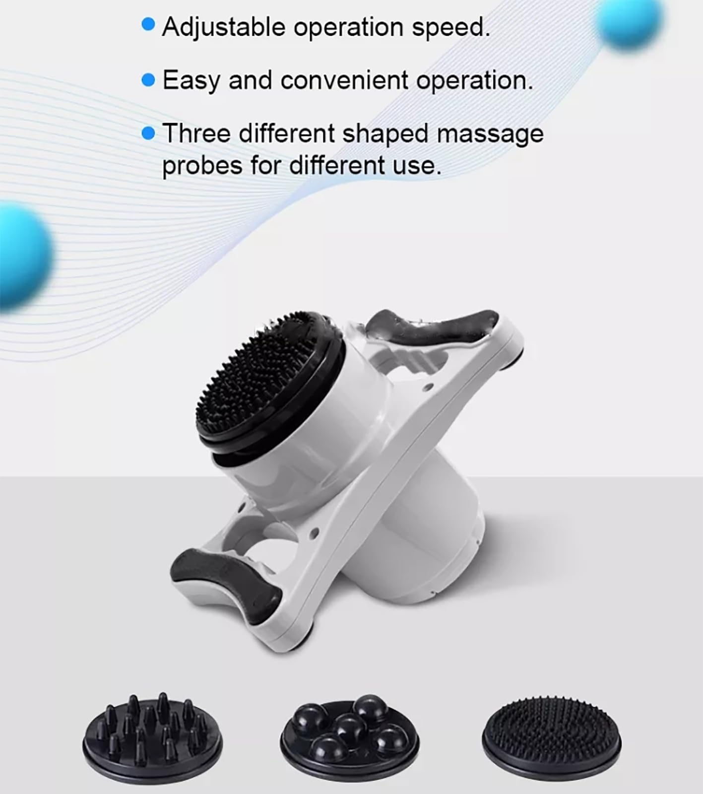 Máquina adelgazante de alta frecuencia, máquina corporal con vibración G5 con 3 cabezales de masaje diferentes, regulación de velocidad continua, para salón de belleza, cuidado corporal en casa