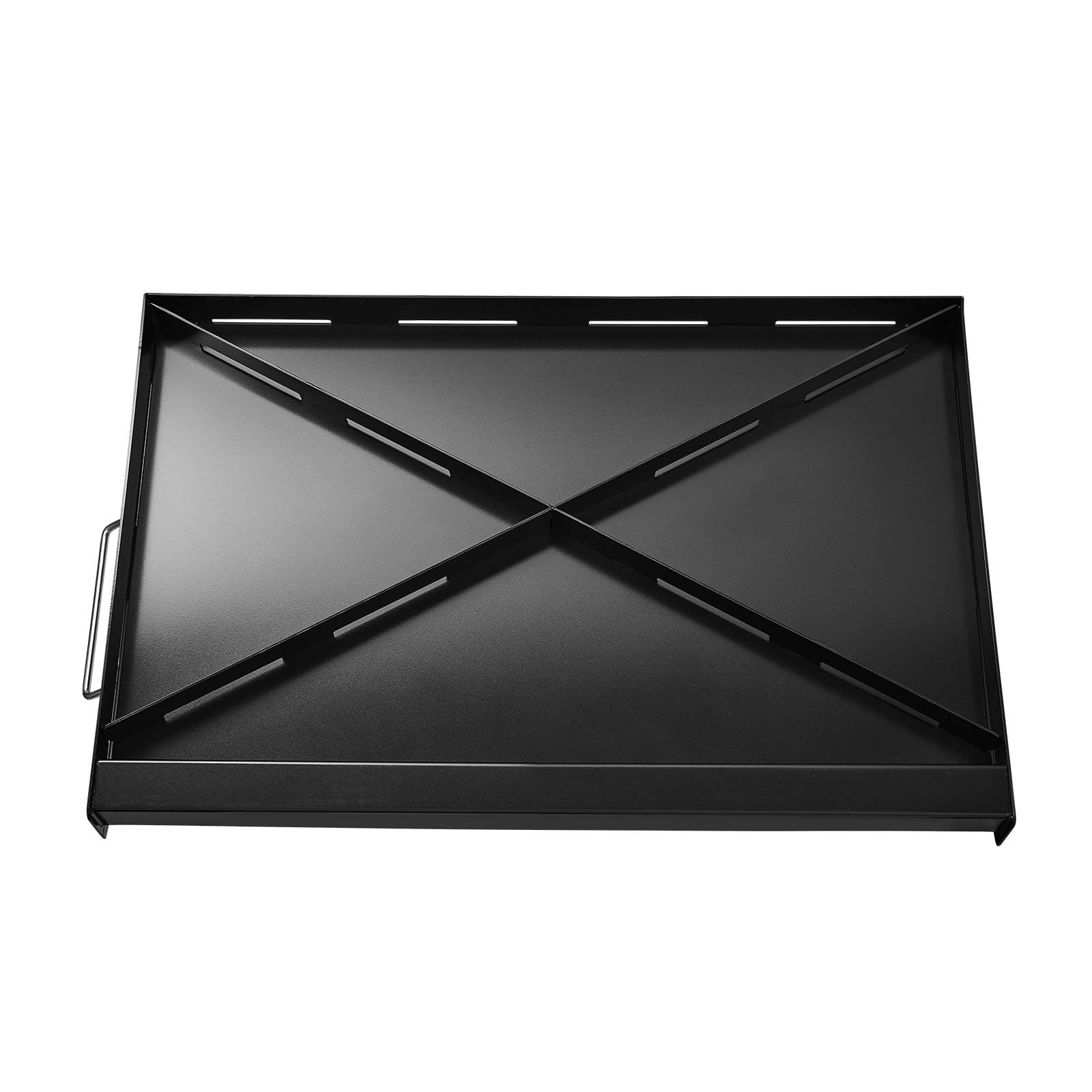 VEVOR Parrilla de Acero al Carbono Universal Rectangular 605 x 360 mm con Superficie Plana Espaciosa, Plancha de Gas para Barbacoa, Teppanyaki, Utensilios de Cocina Familiares Portátiles con Asa