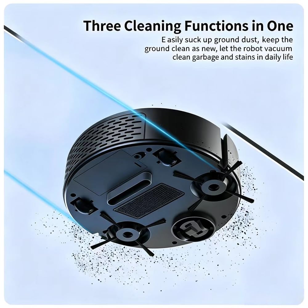 Mini Saugroboter für Auto,Auto Staubsauger Roboter,Ultradünn 6 cm Automatischer Robot Vacuum Cleaner,Wiederaufladbares Staubsaugroboter,Roboterstaubsauger für kleine Bereiche Reinigung von Tierhaaren