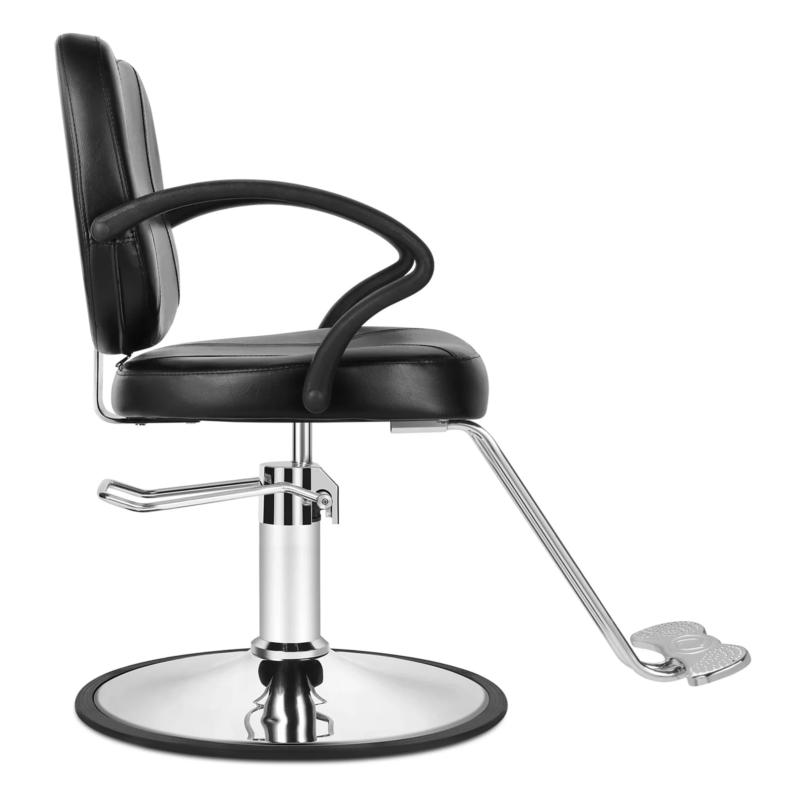 Friseursalon-Ausstattung Schwarzer hydraulischer Friseurstuhl Höhenverstellbar Schönheits-Shampoo- und Spa-Ausstattung Für Friseure und den Heimgebrauch