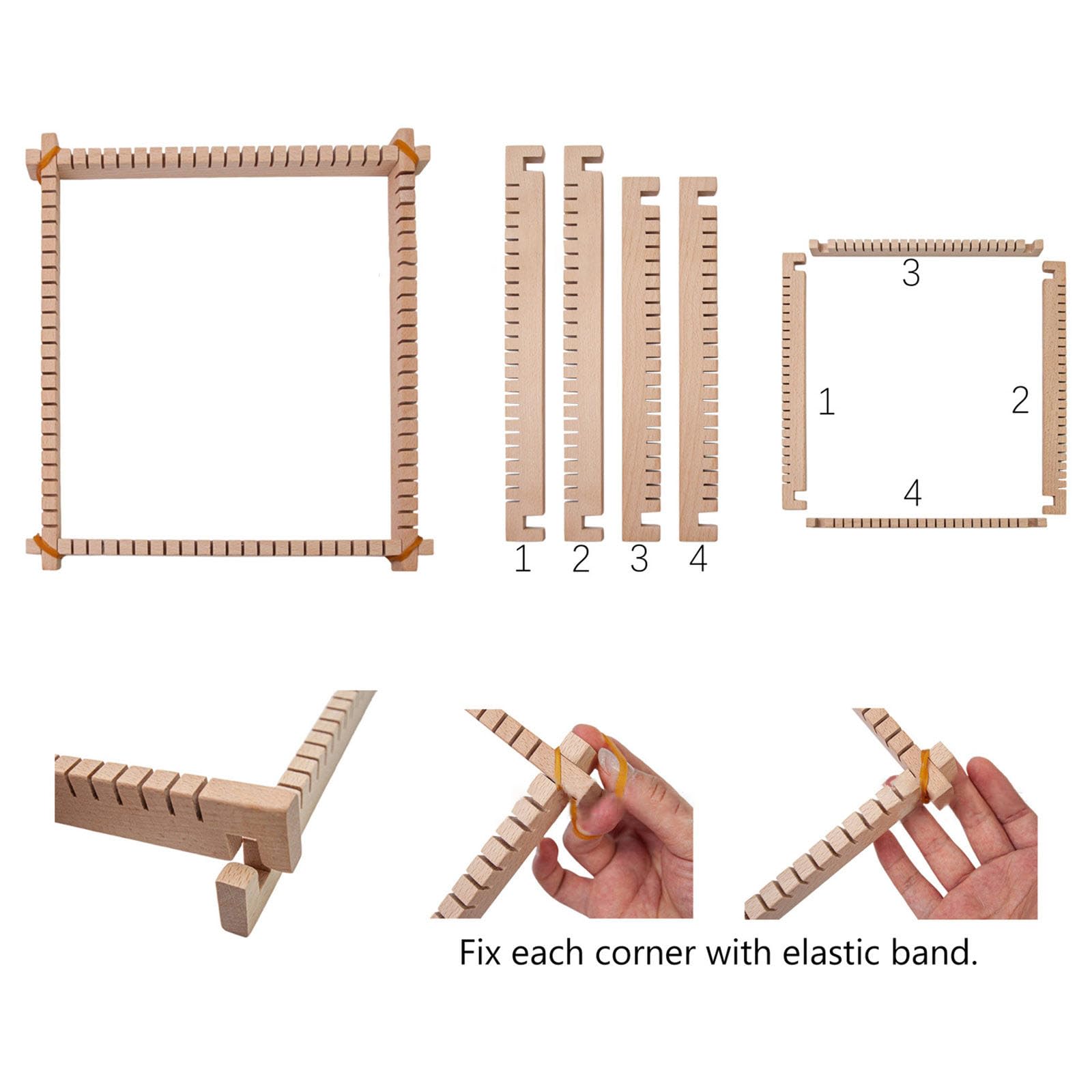 Kits Tejido 3 En 1 Práctico Tejido Madera Juguete Tejido Hecho A Mano Marco Madera Multifuncional