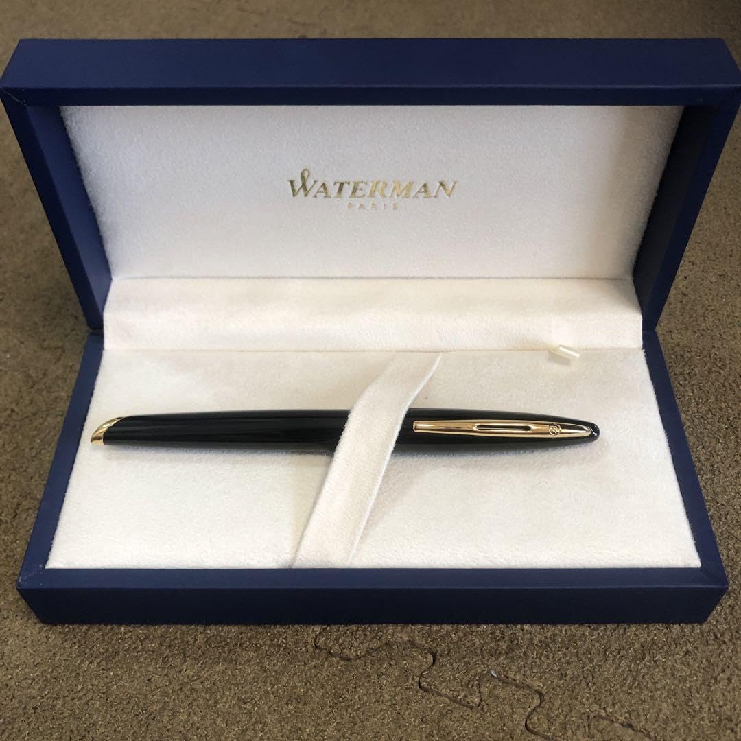 Amazon.co.jp: ウォーターマン 万年筆 カレン ブラック・シーGT F細字  