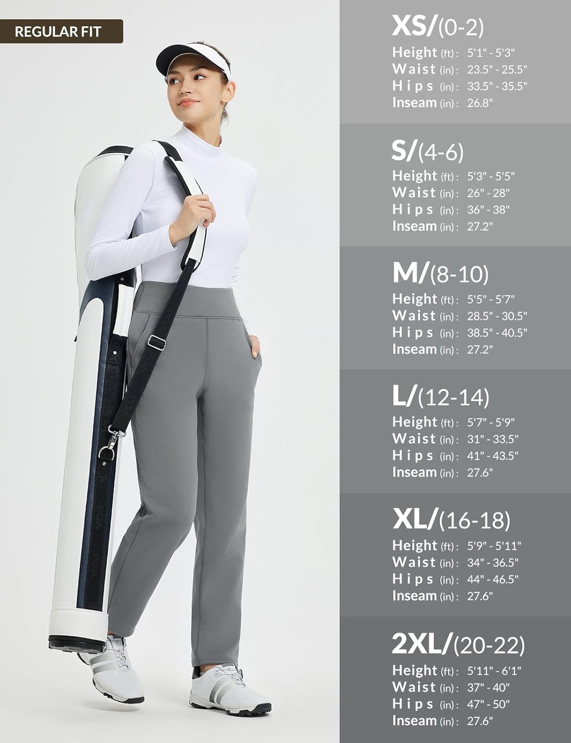 baleaf Women's Fleece Lined Pants Winter Warm Thermal Water Resistant High Waisted Travel Pants Thick Pants Work Golf Casual - Image 7