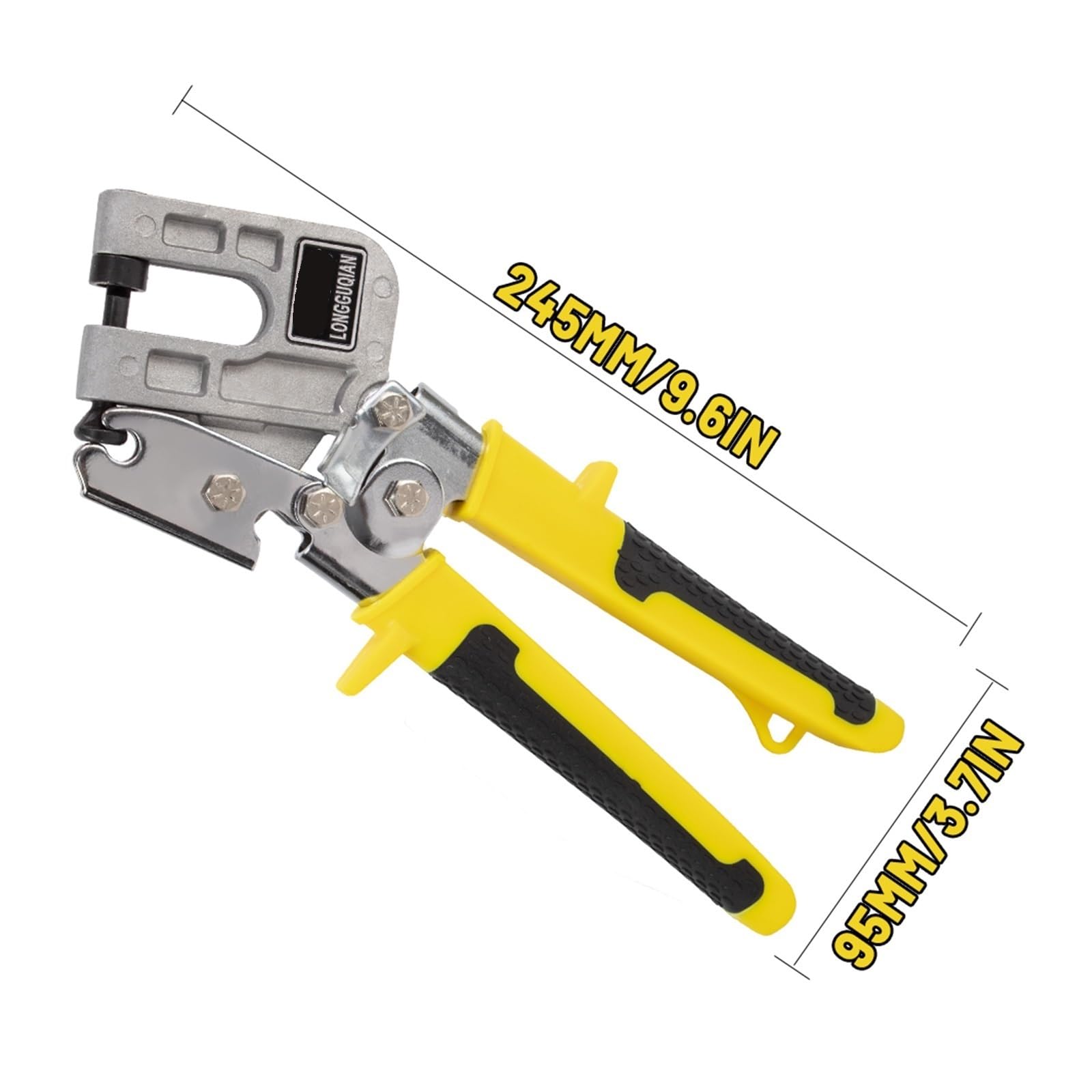 Pinza for crimpare con Manico in Lega di Alluminio, Pinza for punzonatura a Due Mani for soffitti, Strumento for cartongesso Multifunzionale