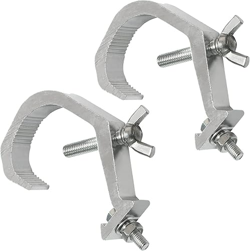 Paquete de 2 abrazaderas para luces, equipos y accesorios de iluminación de escenario, abrazadera C de iluminación, abrazadera de poste de luz para