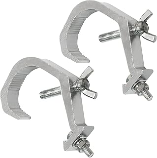 2Pack Clamps for Lights Stage Lighting Equipment & Accessories, Lighting C Clamp Dj Light Pole Clamp Truss Clamp, Half Coupler Hanging Bracket Stage Lighting Clamp Par Light Hook Clamps for Truss