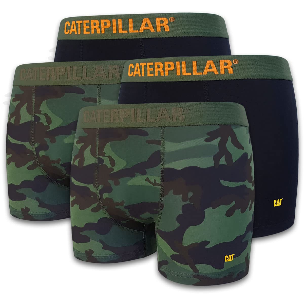 CAT Caterpillar Herren Boxershorts Camouflage Boxer Short Unterhosen in Größen M, L, XL, XXL, 3XL (4er, 8er oder 12er Pack)
