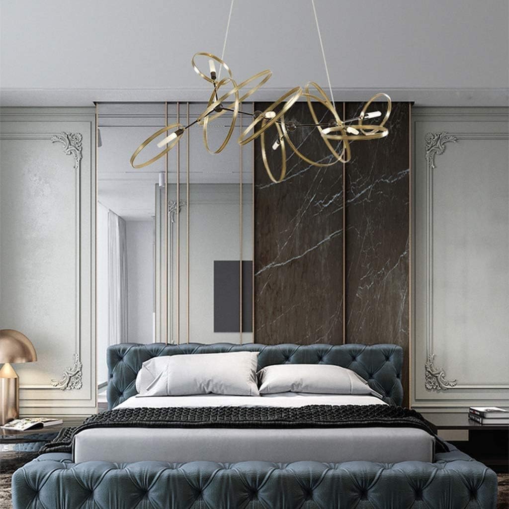 Bracket Light Chandeliers Nordic Led Ceiling Light Interior Lamp 1-Light Hanging Decoration for Farmhouse Living Room Dining Room Bedroom Backyard Stainless Steel Bracket Light,White Light,White