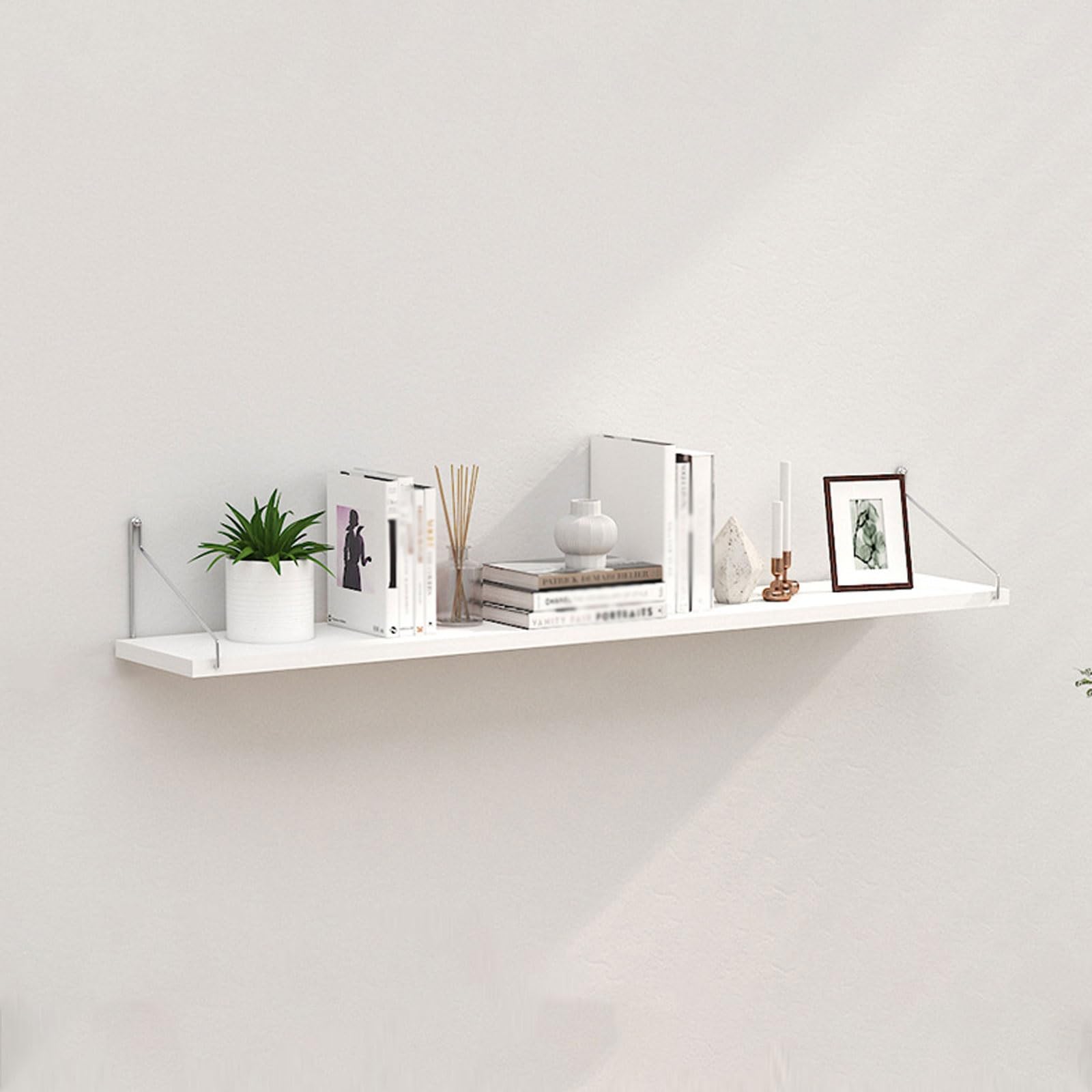 Amazon｜可動式本棚 奥行15cm 棚 ウォールシェルフ 壁掛け棚 壁に