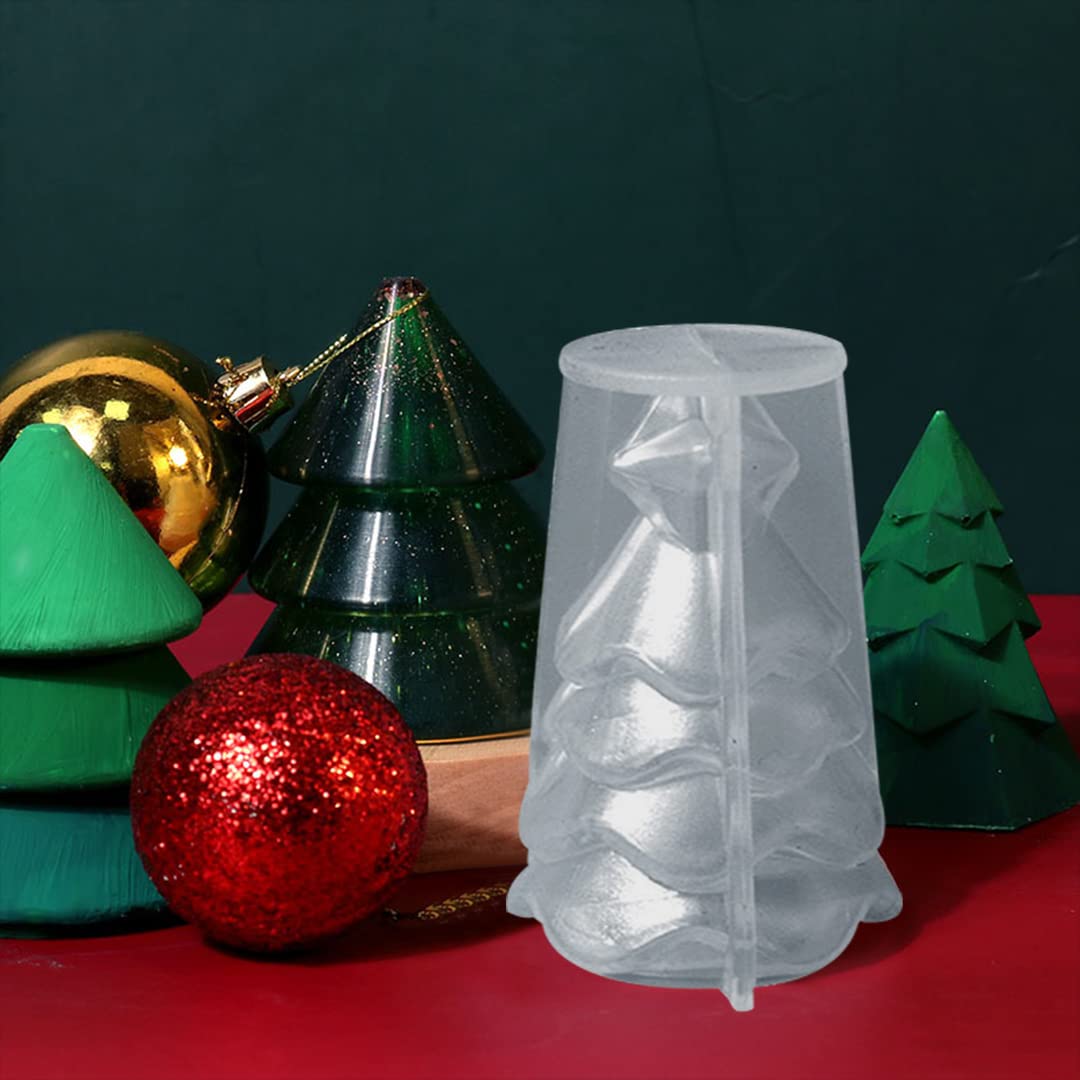 Lot De 2 Moules En Silicone Sapin De Noël - Pour Résine, Bougie, Savon, Décoration DIY - 7